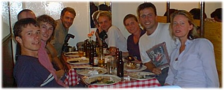 The gang pork out at Deli Roma