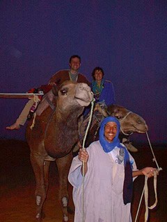 Us on camels at Merzouga