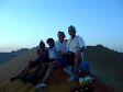 The gang do sundowners on the dune