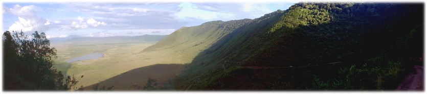 View from the crater rim was stunning at sunset.